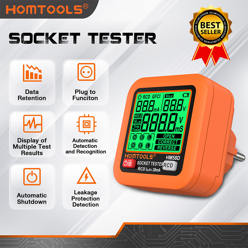 Power Tools Uk Review - 2026 HOMTOOLS Digital Socket Tester Pro