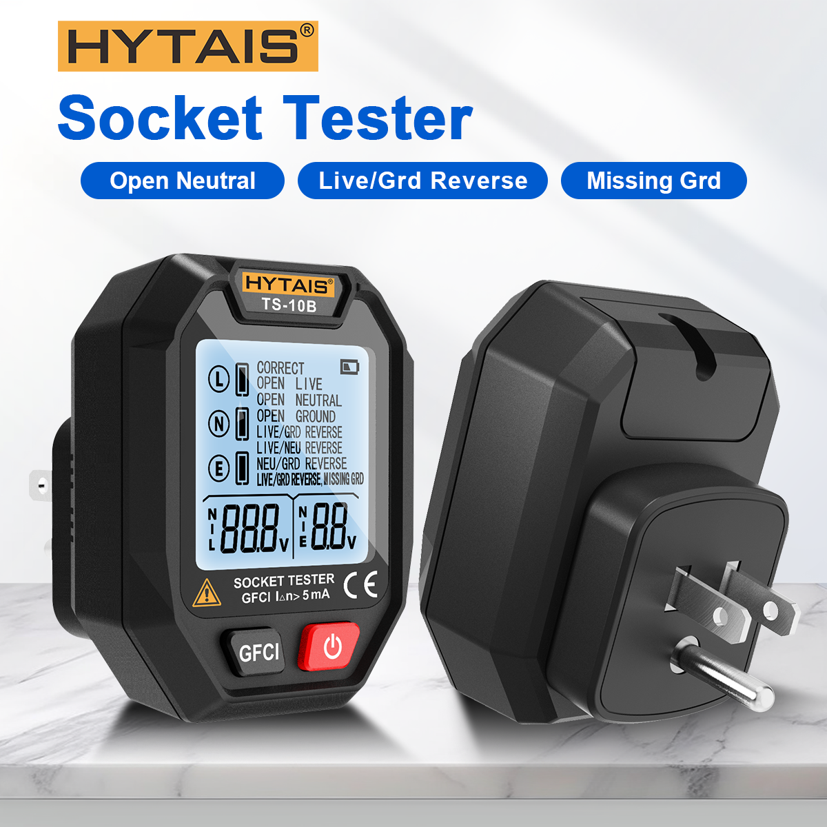 Power Tools Uk Review - HYTAIS Digital Socket Tester Battery Power
