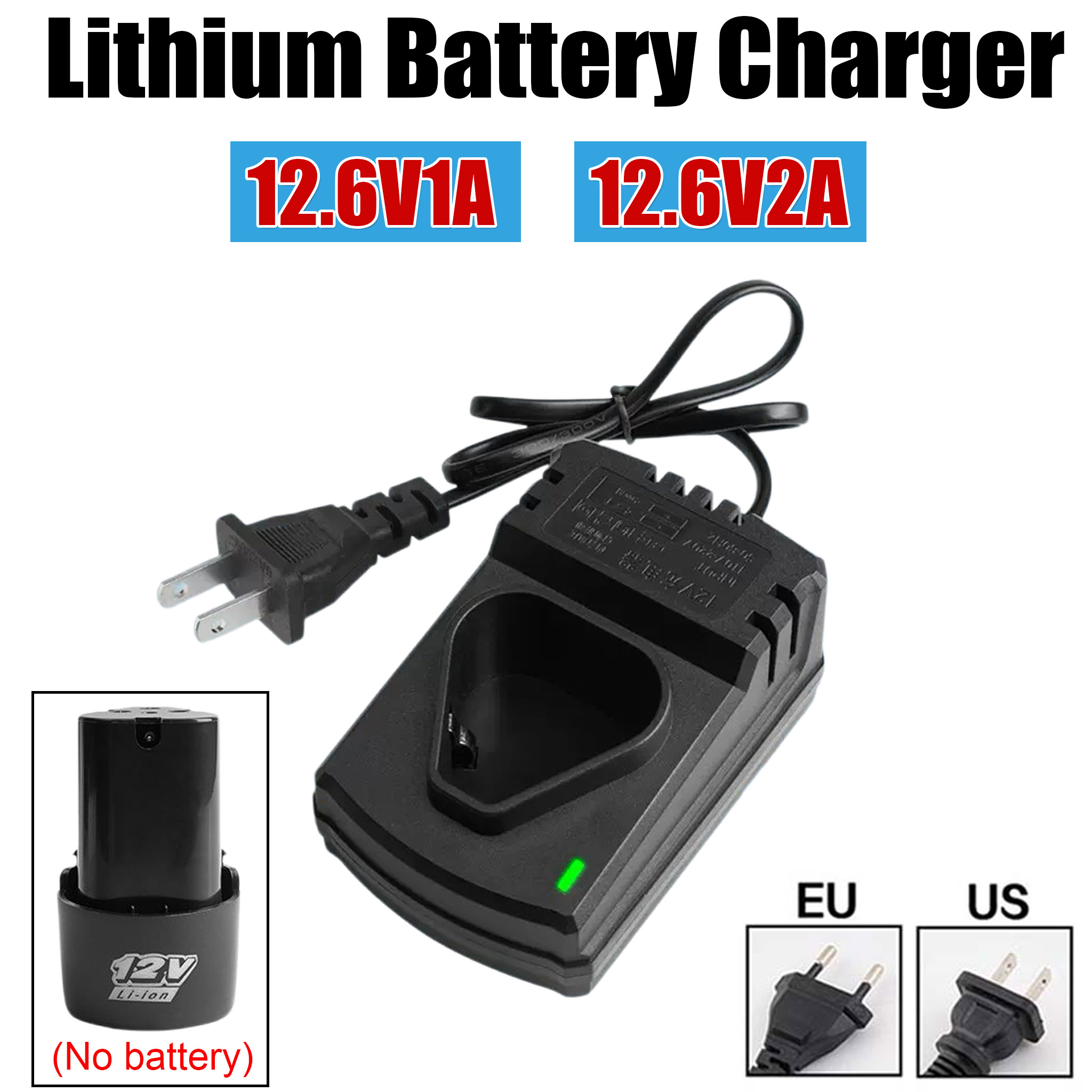 Power Tools Online - 12V/12.6V Li-ion Rechargeable Chargers Support 110-240V