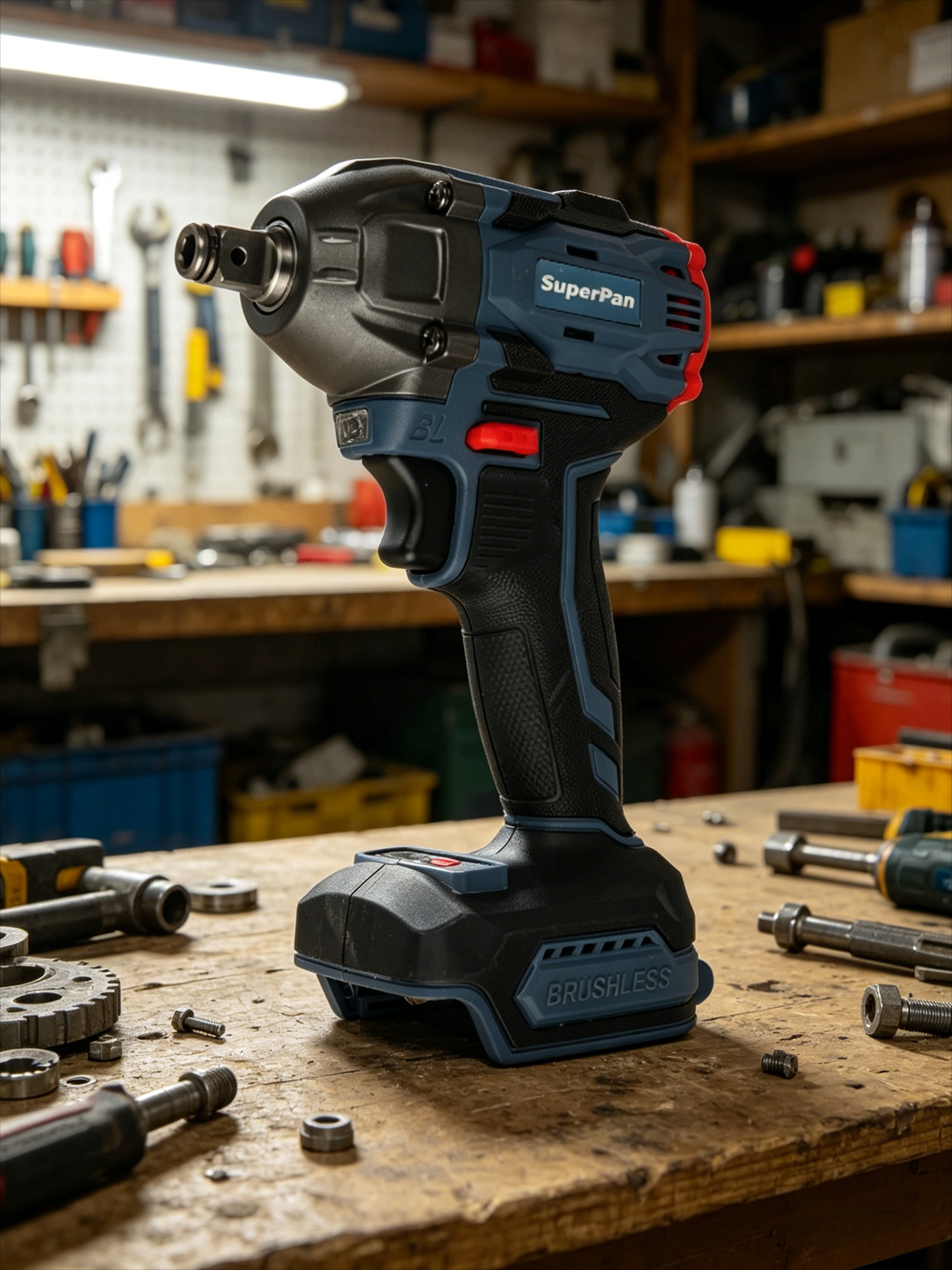 Power Tools Impact Wrench - 20V High-Speed Impact Wrench, Brushless Motor,