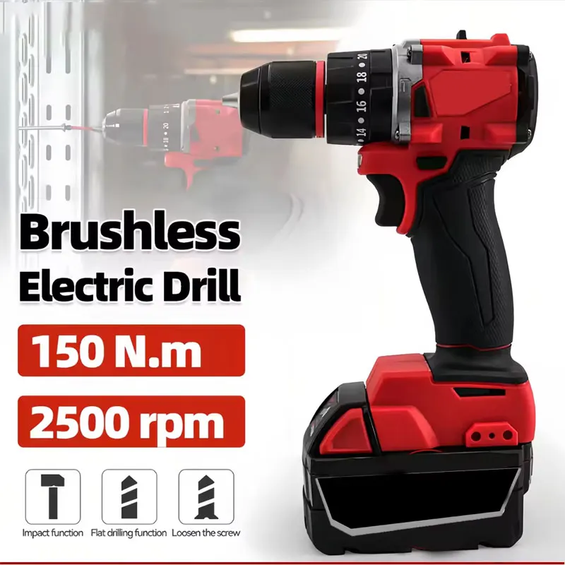 Power Tools Online - Small Electric Brushless Impact Drill 150Nm