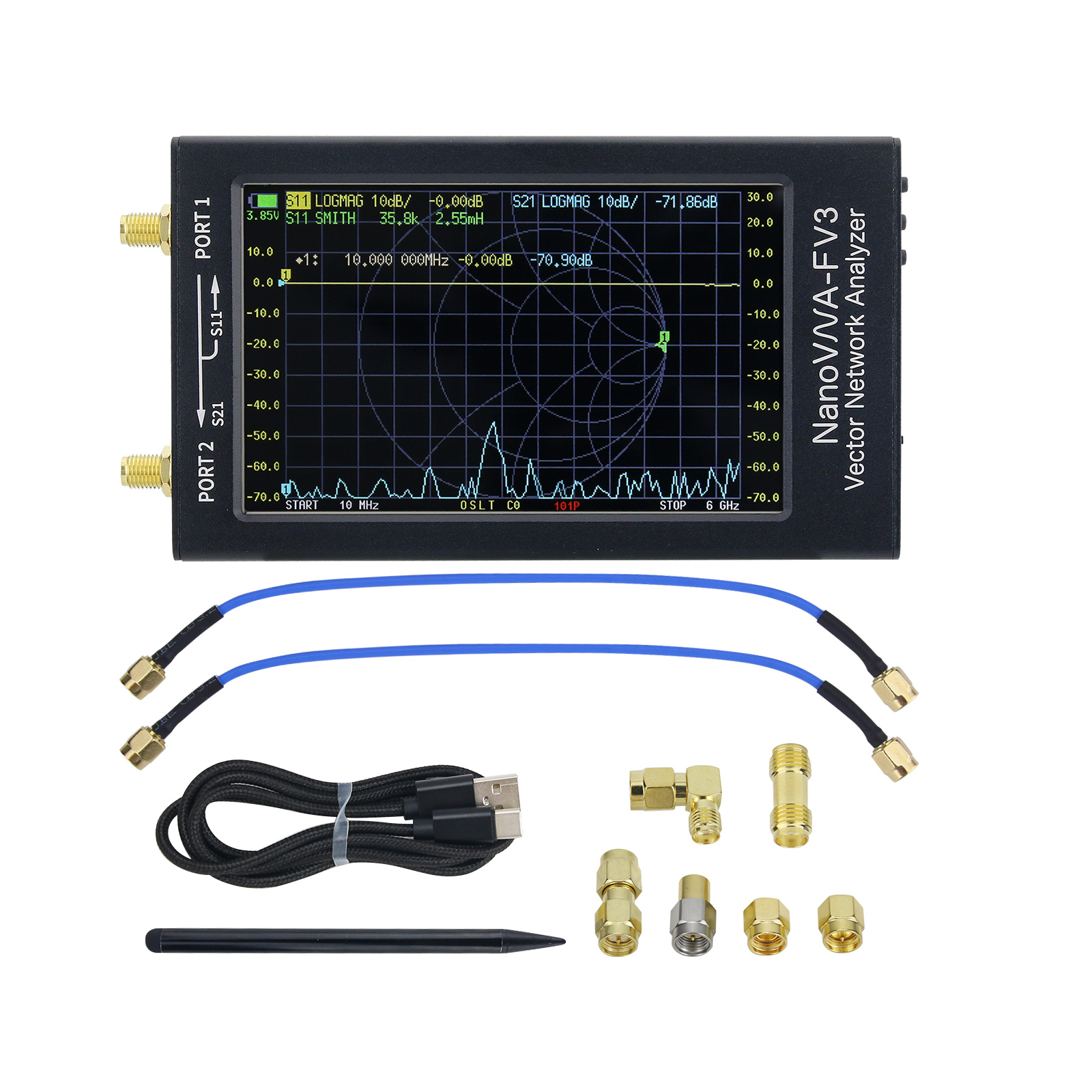 NanoVNA-F V3 1MHz-6GHz Portabl - Power Tools Vector recensie en prijs