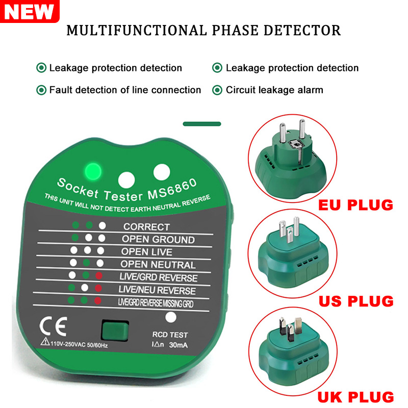 30mA Socket Tester Voltage Tes - Power Tools Uk Review recensie en prijs