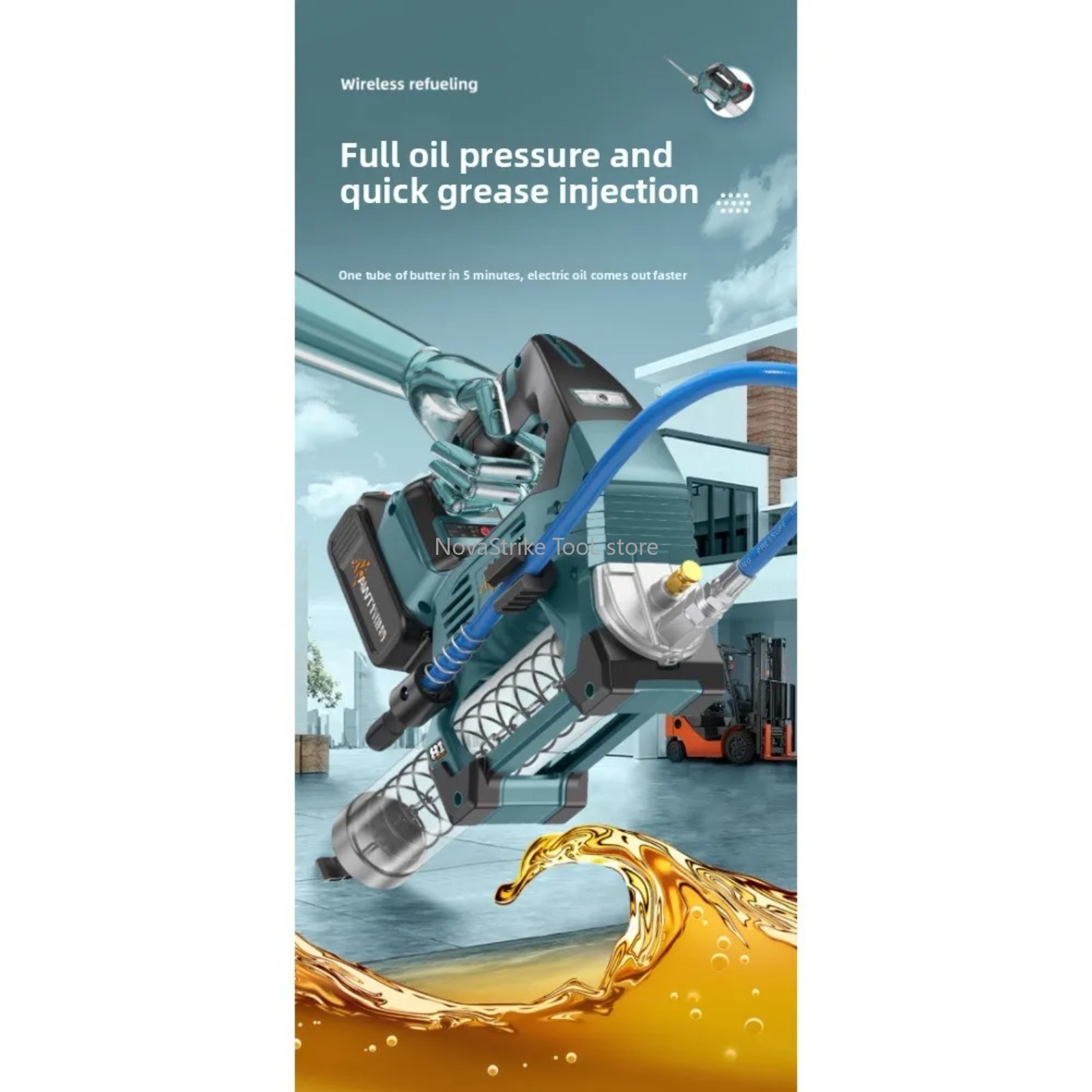 Brushless 600CC Electric Greas - Power Tools Grease recensie en prijs